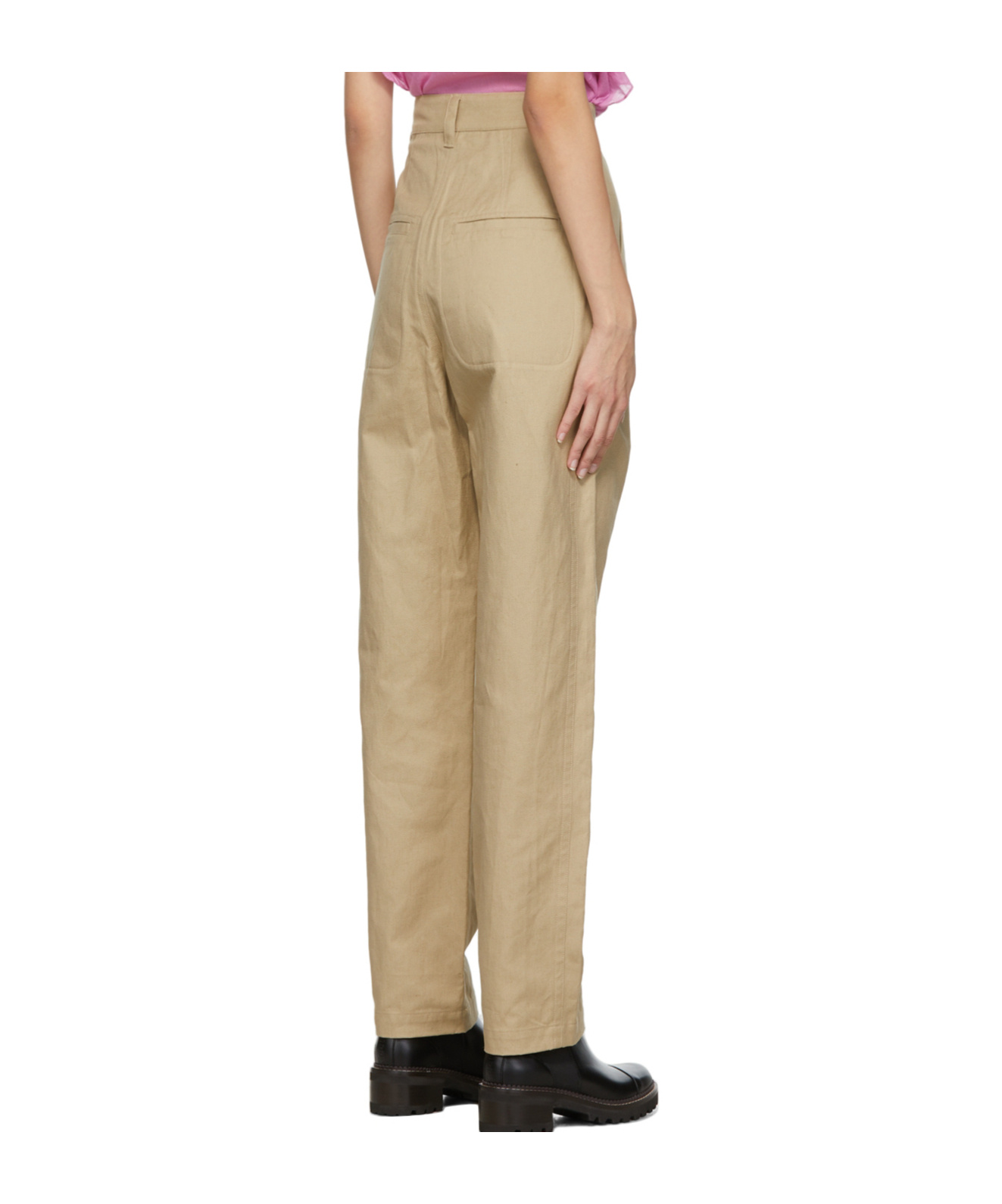 Isabel Marant Étoile Logo High-rise Casual Pants In Nude