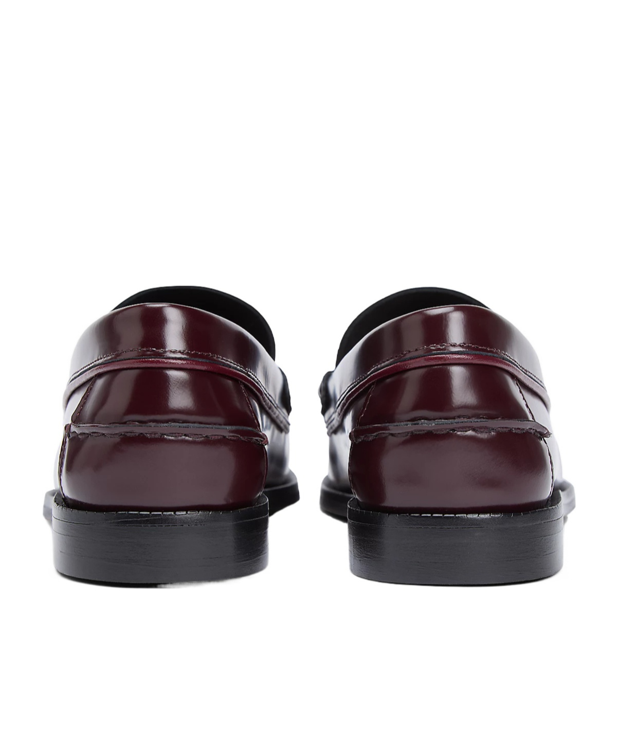 Tommy Hilfiger Patent Leather Cushioned Loafers In Brown