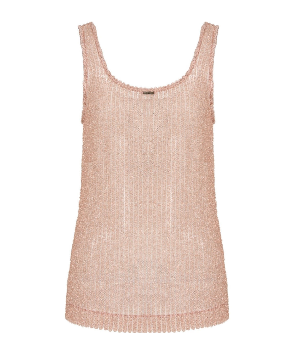Shop Emporio Armani Ribbed Tank Top In Nude