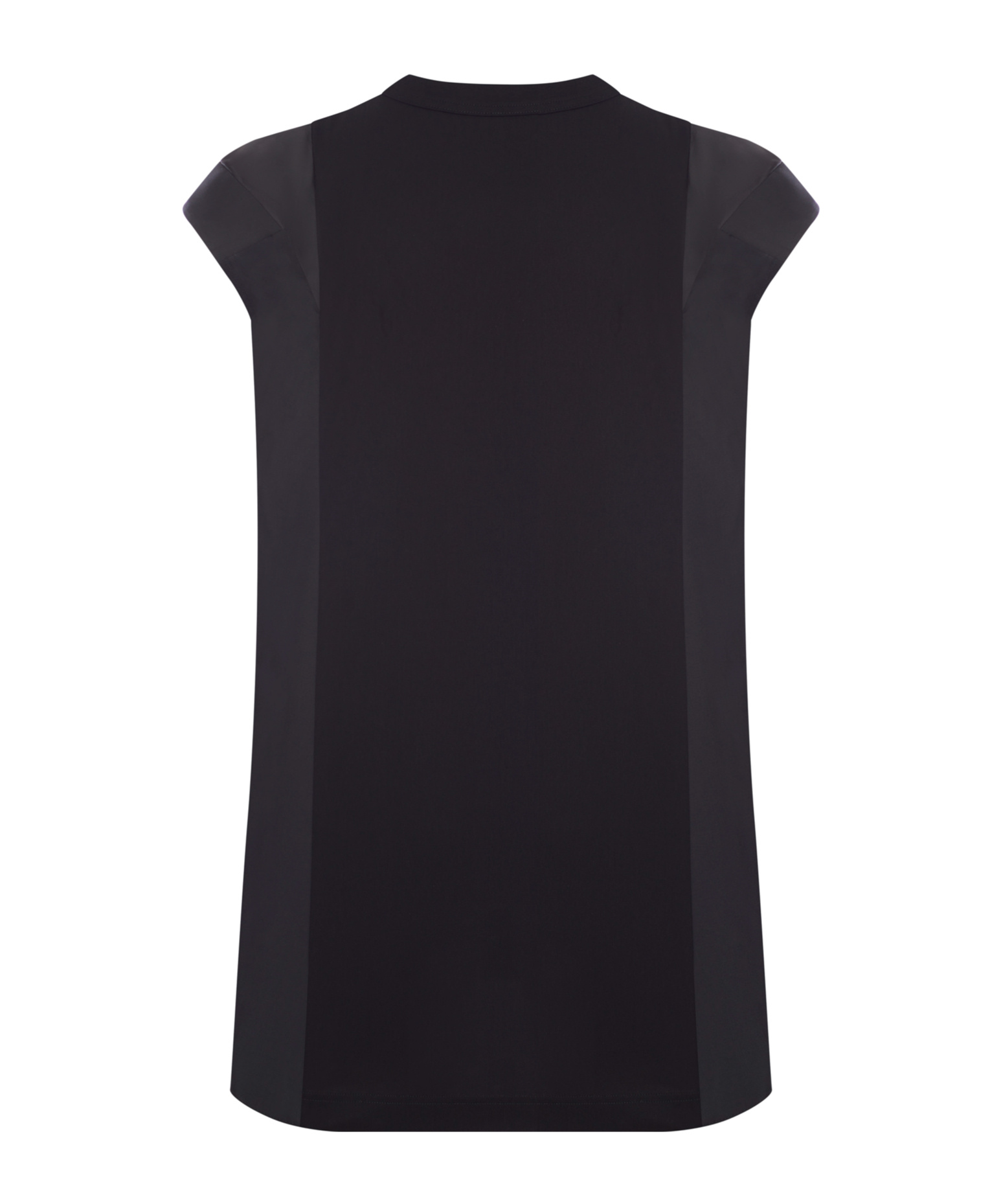 Sacai Jersey Mini Dress With Nylon Inserts In Black