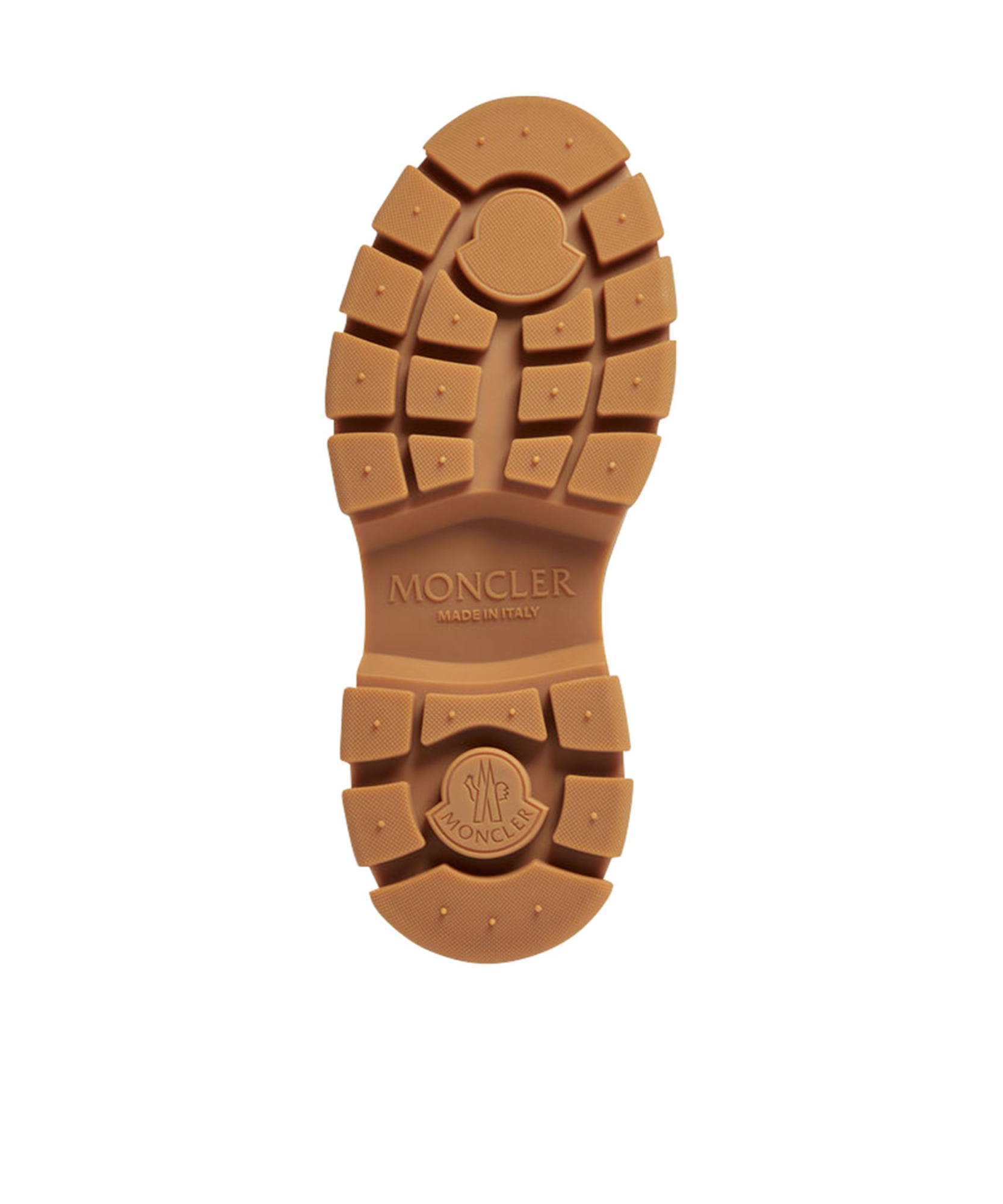 Shop Moncler Thick Sole Short Boot In Beige