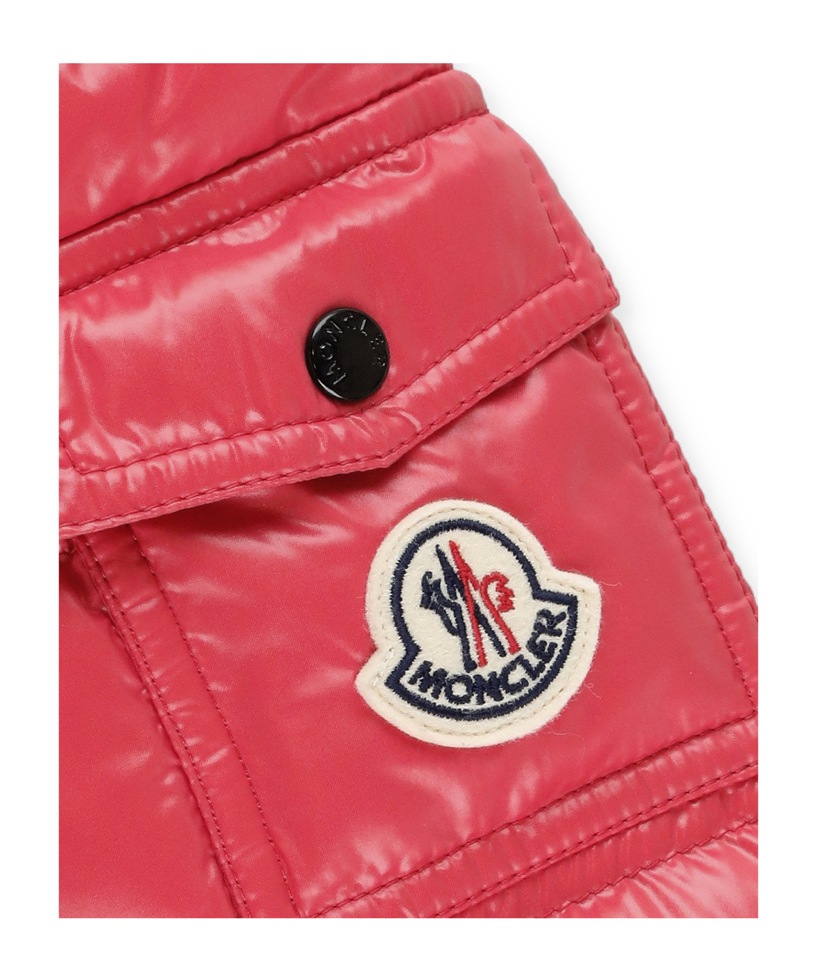 Moncler Long Sleeve Down Jacket In Red