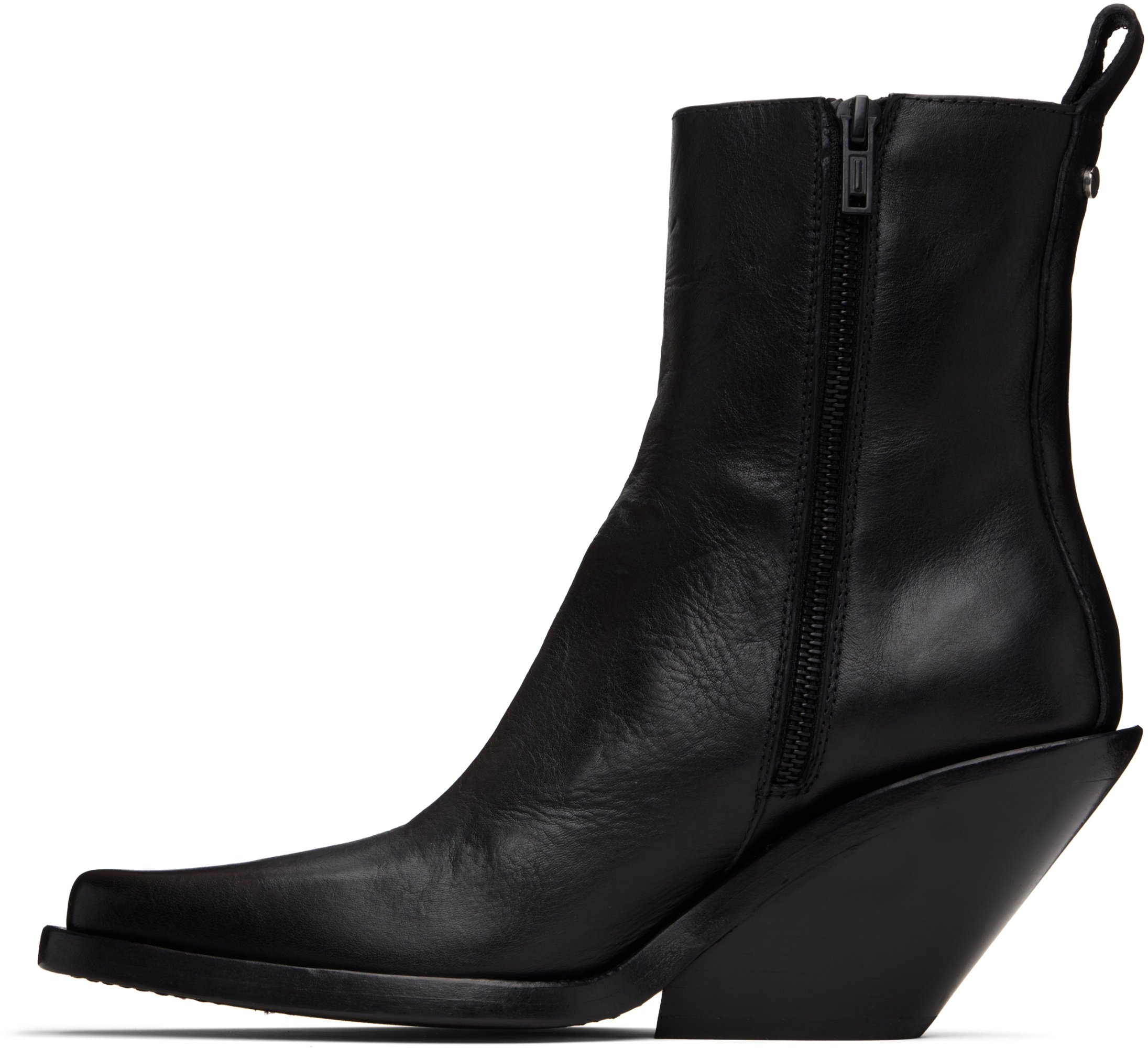 Ann Demeulemeester 60mm Vesper Leather Ankle Boots In Black