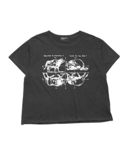 Enfants Riches Deprimes Look For The Fifth Black Vintage-effect T-shirt In Black