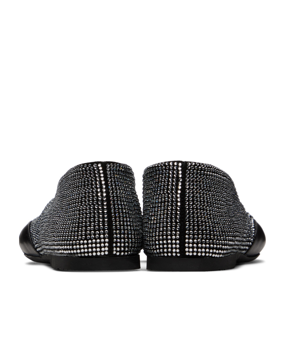 Jw Anderson Crystal Ballet Shoes In Black