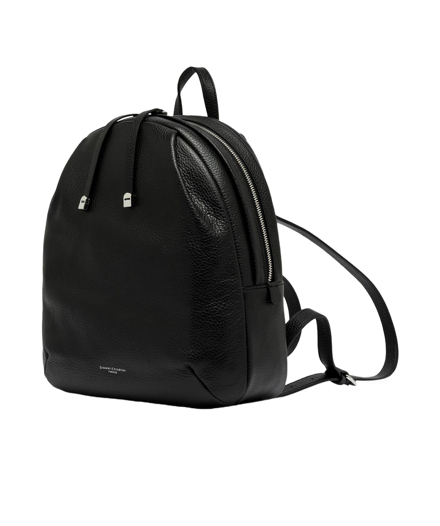 Gianni Chiarini Emanuela Leather Backpack Straps Adjustable In Black