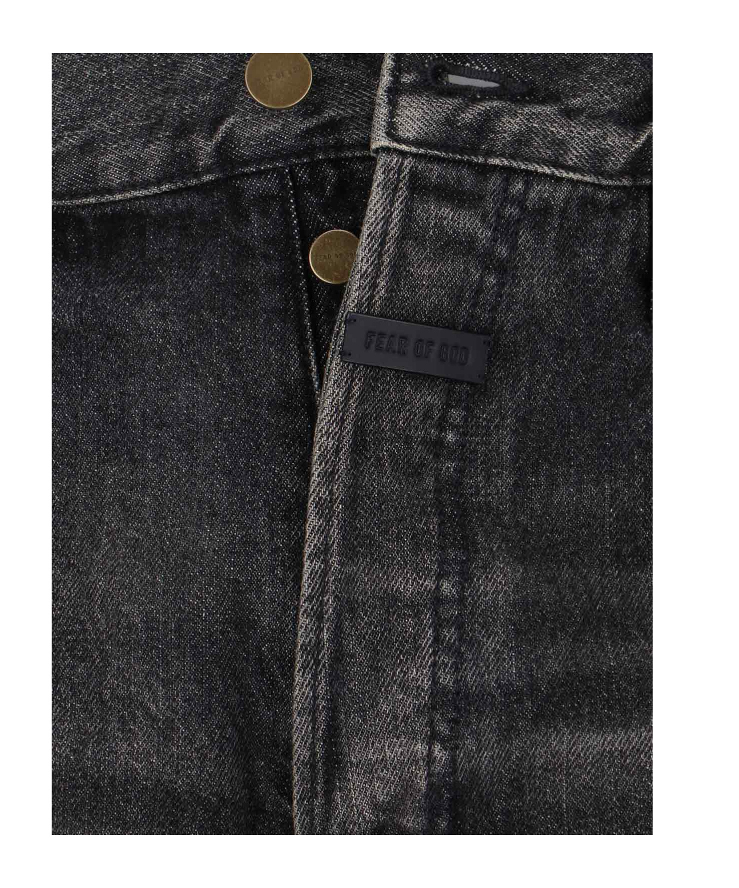 Fear Of God Straight-leg Distressed Jeans In Animal Print