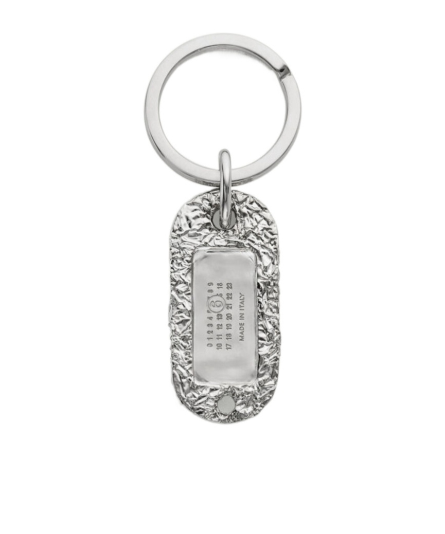 Mm6 Maison Margiela Foil Keyring In Silver