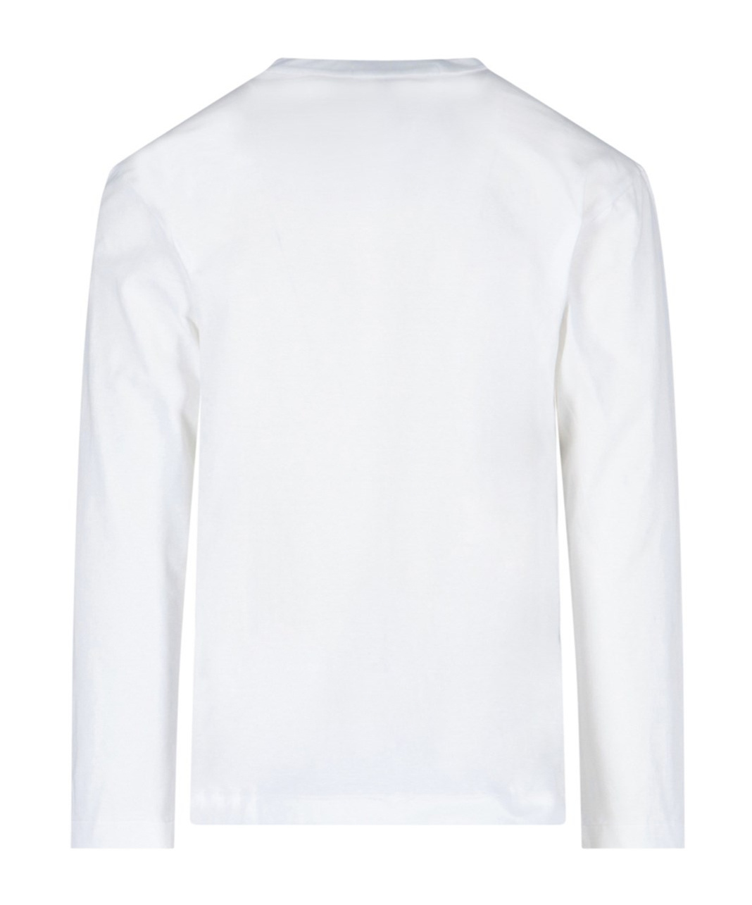 Comme Des Garçons Play White Heart Patch Long Sleeve T-shirt In White