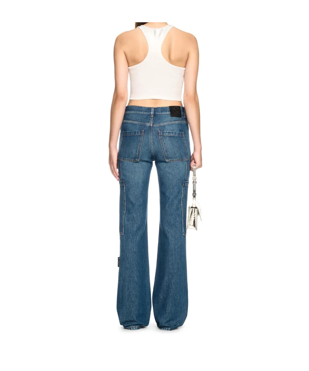 Off-white Straight-leg Cargo Jeans In Blue