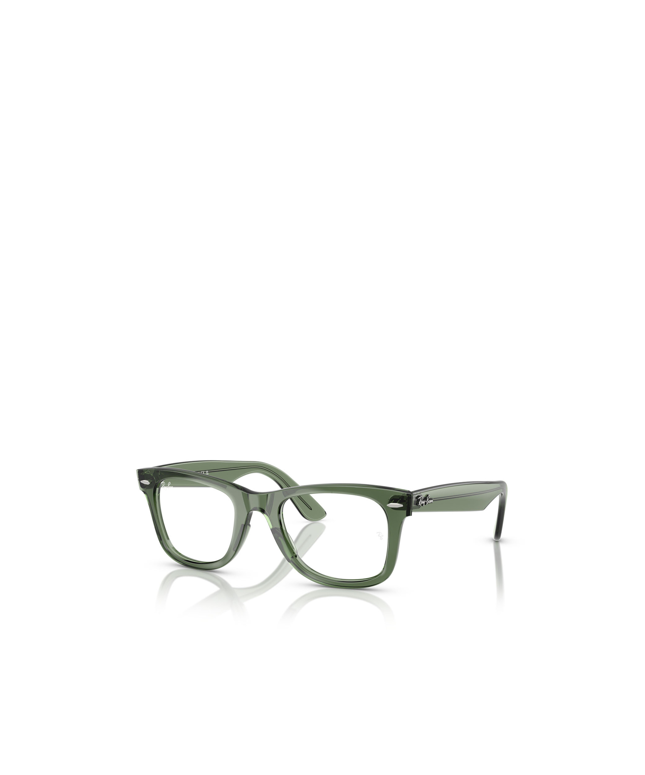 Ray Ban Wayfarer Ease Transparent Green In Green