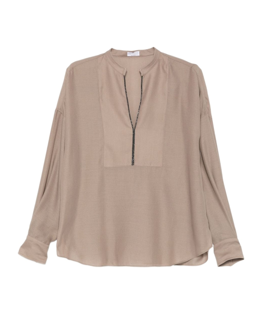 Brunello Cucinelli V-neck Shirt In Brown