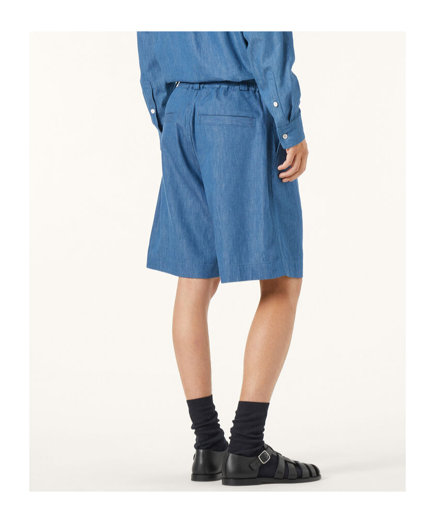 Loro Piana Reinga Bermuda Shorts In Sapphire Dream