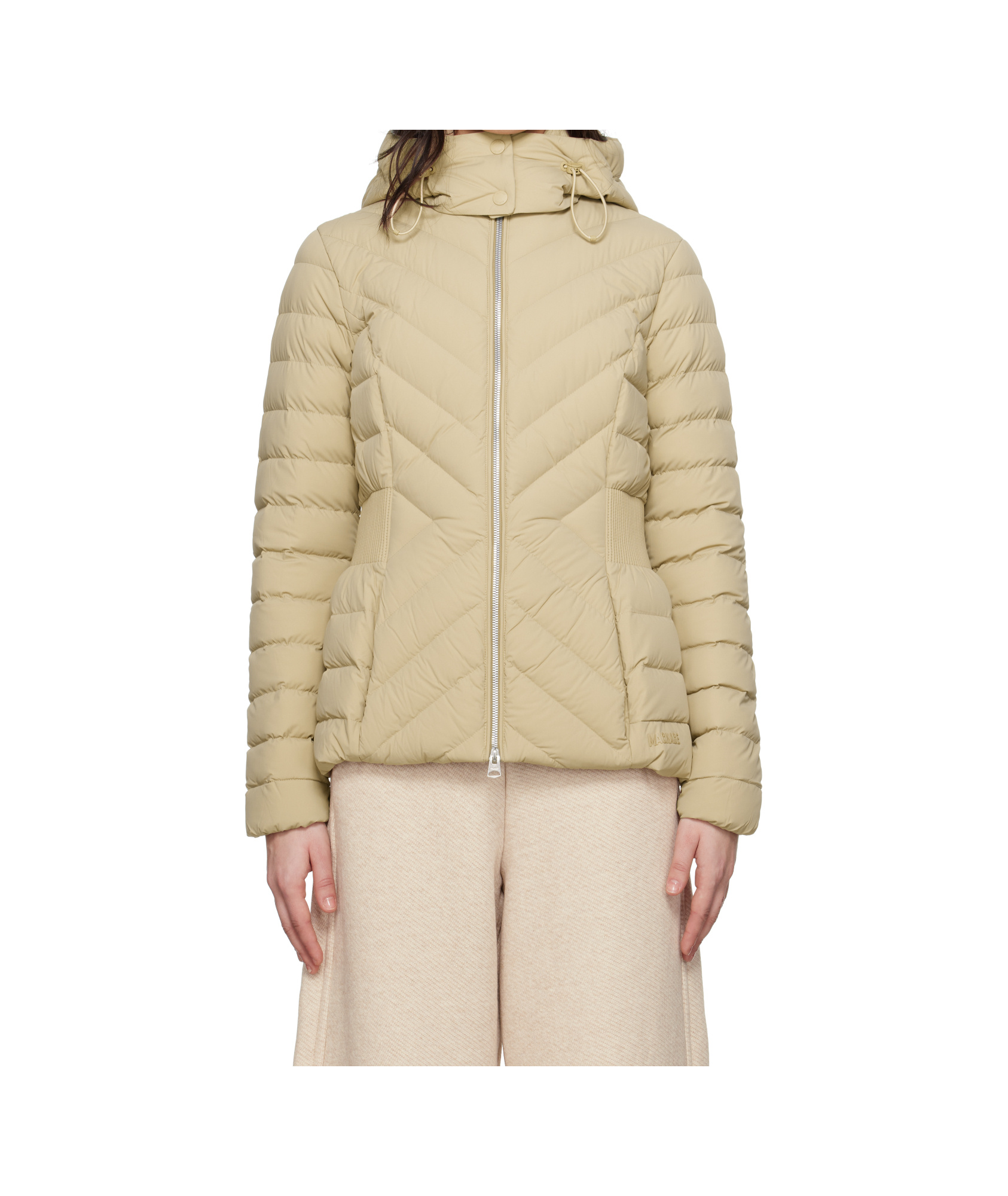 Mackage Beige Idalee Hooded Light Down Jacket In Nude