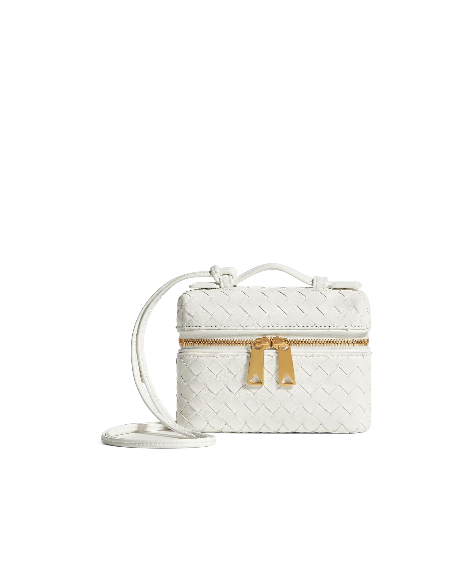 Bottega Veneta Zippered Cosmetic Bag In White