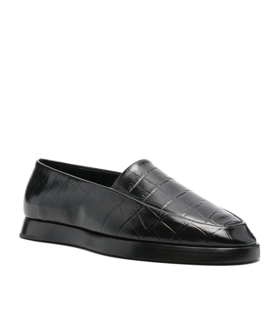 Fear Of God Crocodile-embossed Loafers In Black