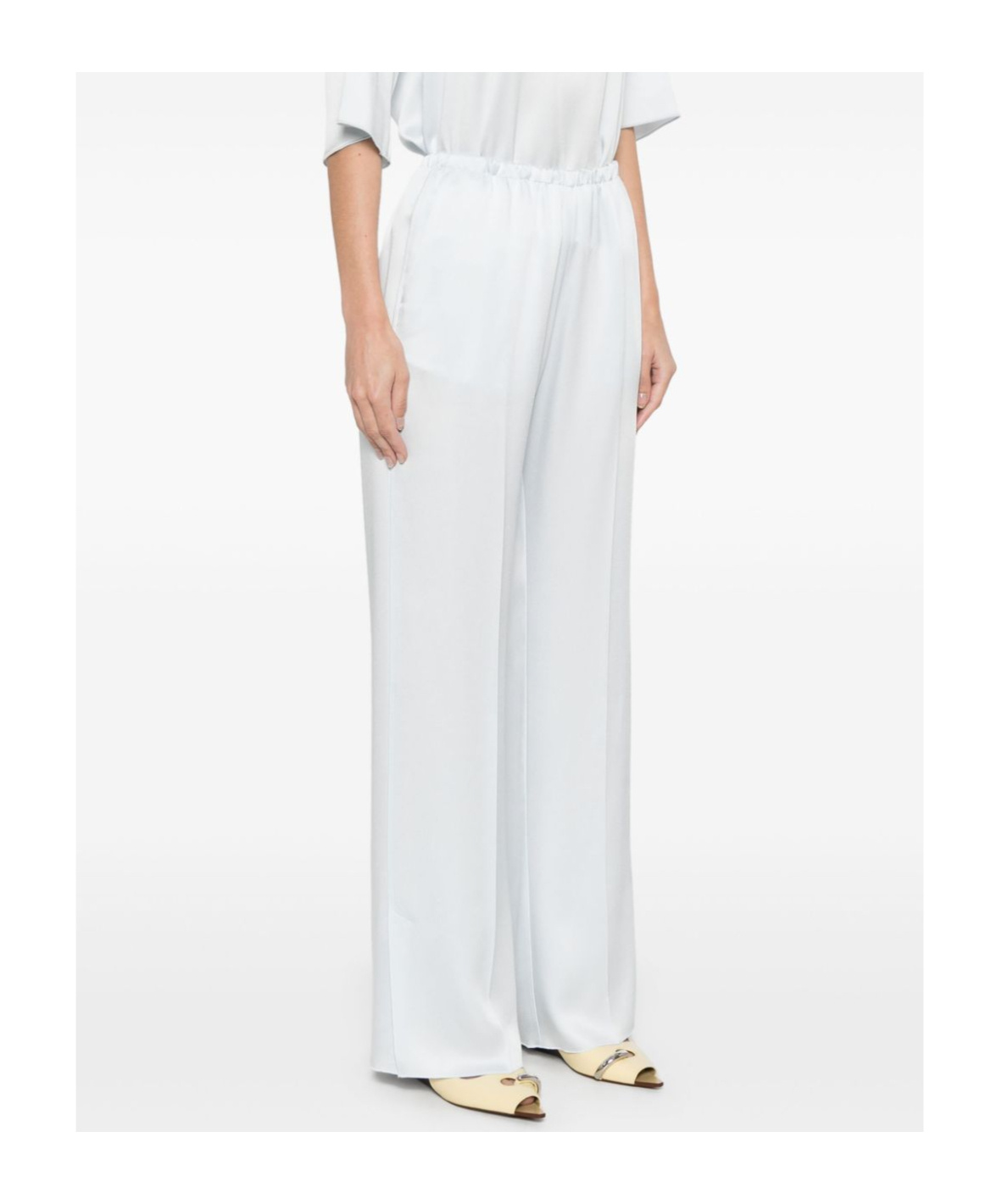 Forte Forte Satin Trousers In White
