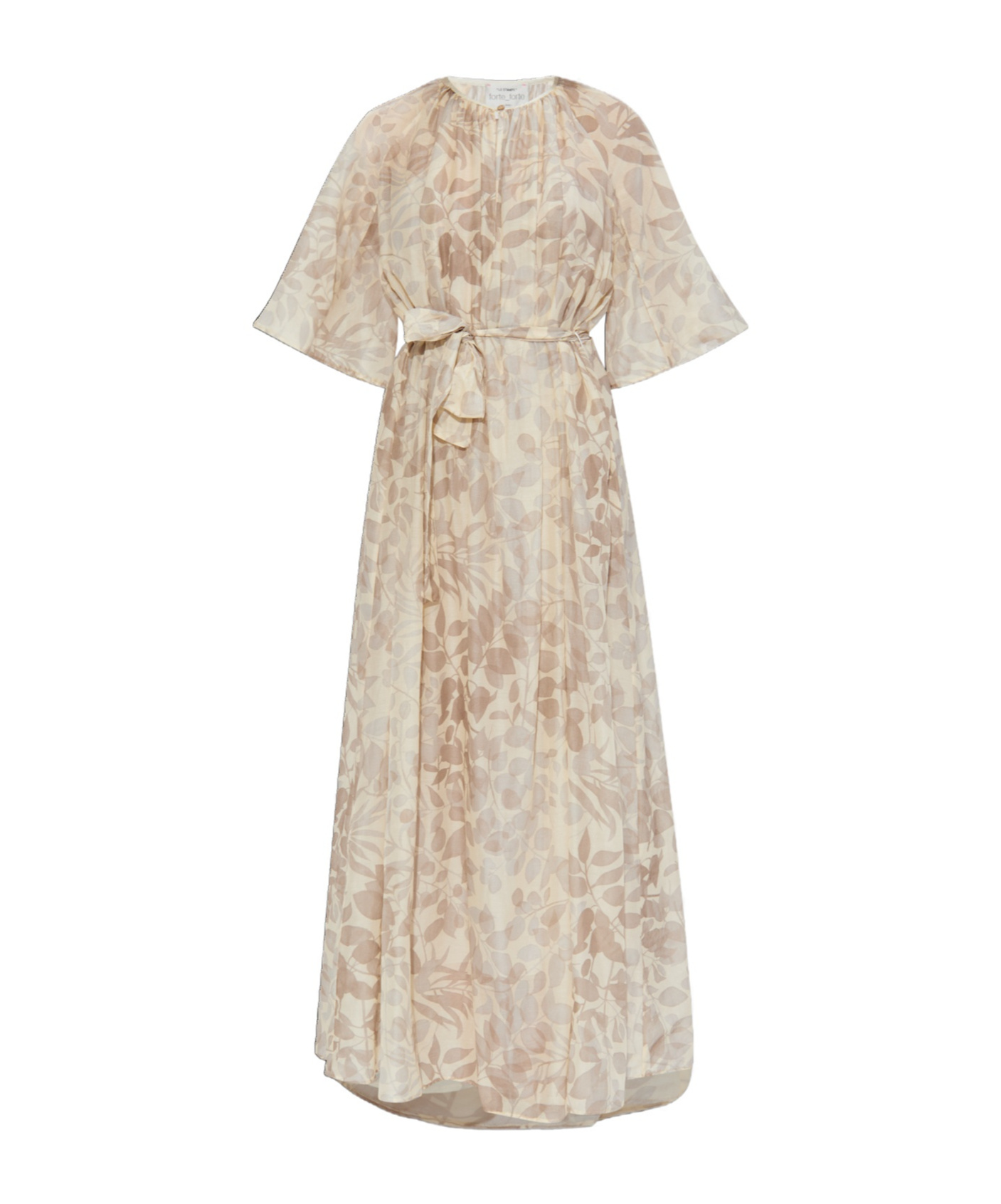 Shop Forte Forte Round-neck Dress In Nude