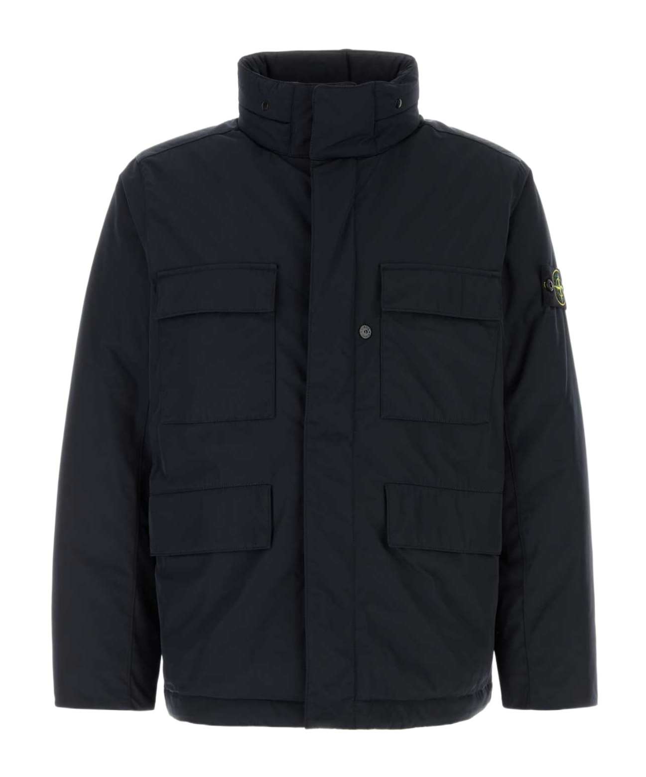 Stone Island Padded Field Jacket With Anti-drip And Snap Pockets