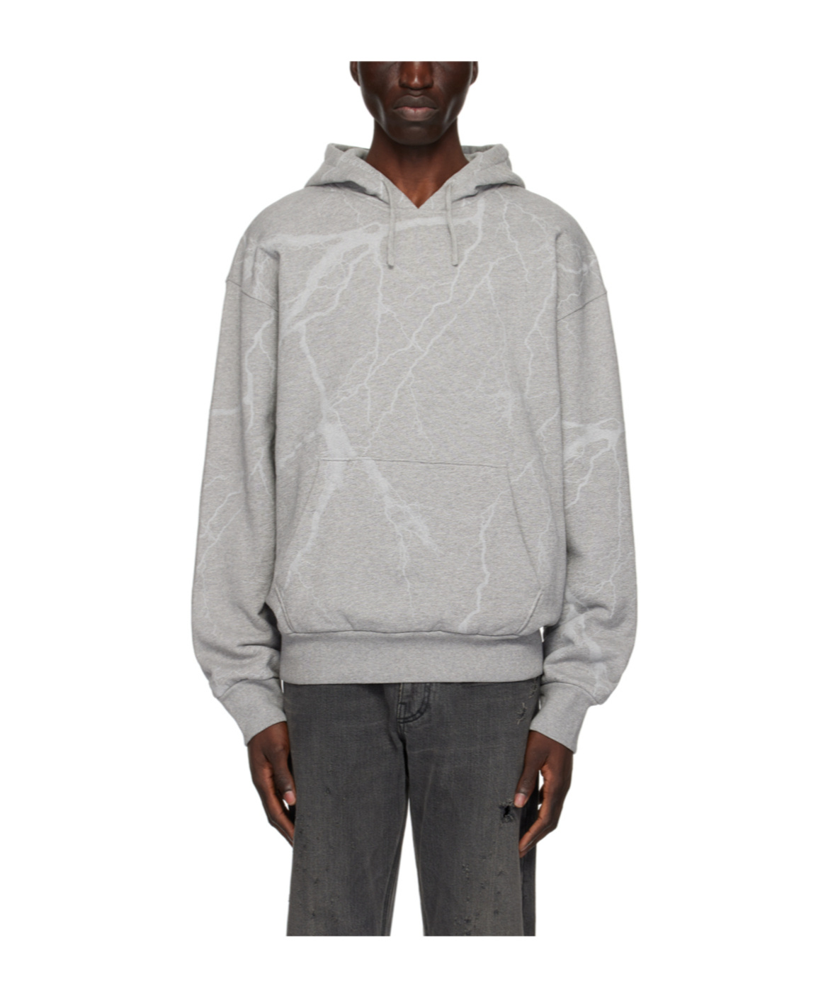 Givenchy Pull Rope Hooded Sweater In Gray