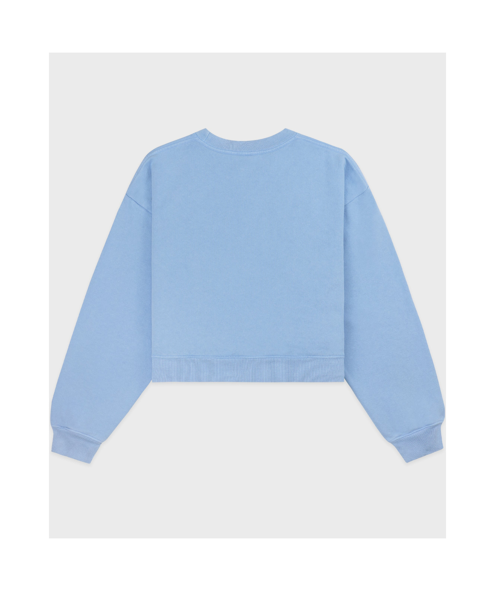 Shop Sporty And Rich Wellness Studio Cropped Crewneck In Sky Blue/white