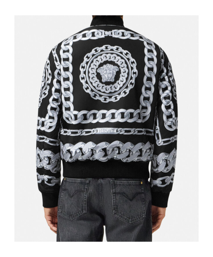 Versace Coats In Black