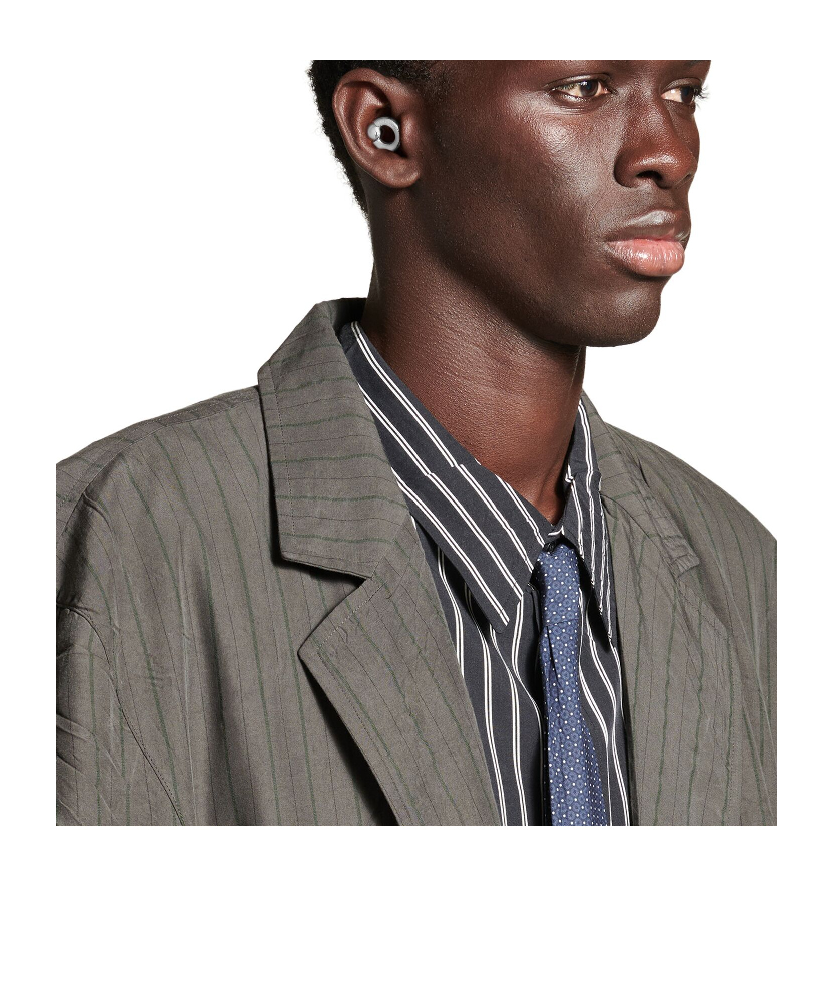 Balenciaga Berlin Ball Earrings In Gray