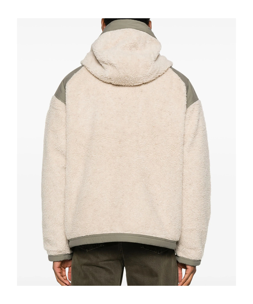 Canada Goose Hooded Fleece Jacket In White
