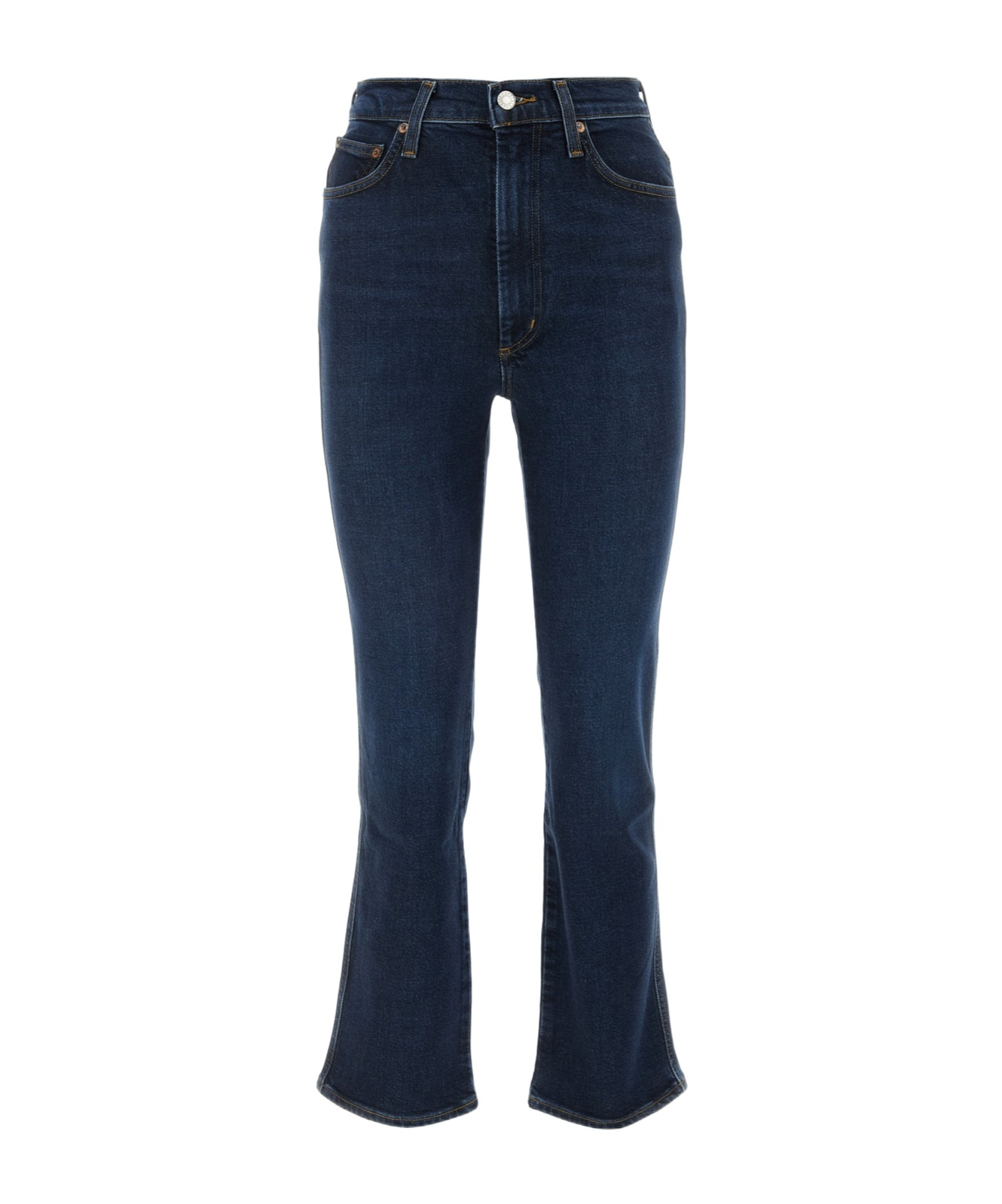 Agolde High-waisted Flared Jeans In Black
