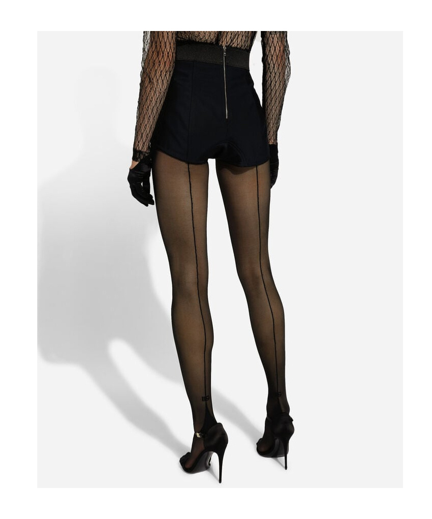 Shop Dolce & Gabbana High-waisted Scallop-edge Briefs In Black