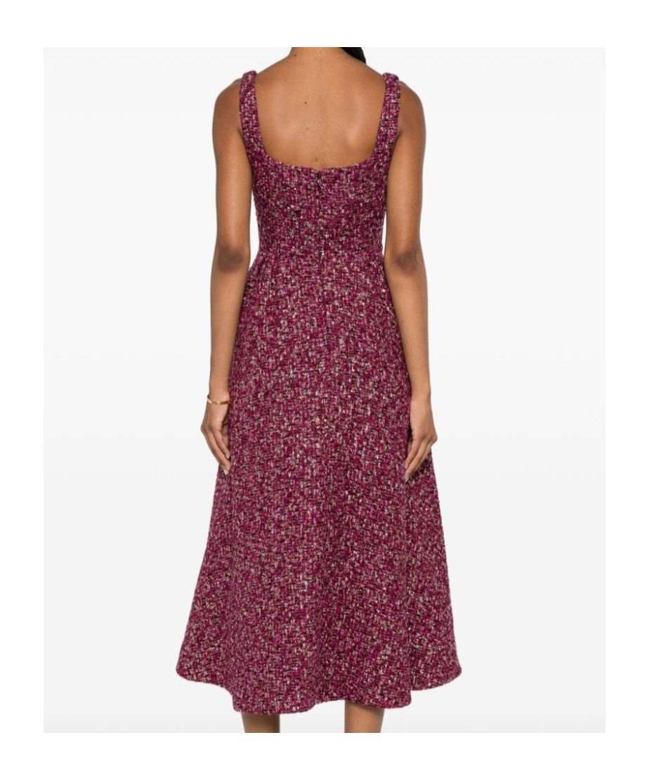 Alessandra Rich Sequin-embellished Tweed Mini Dress In Red
