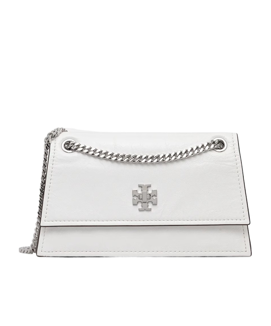 Tory Burch Kira Turnlock Mini Shoulder Bag In White