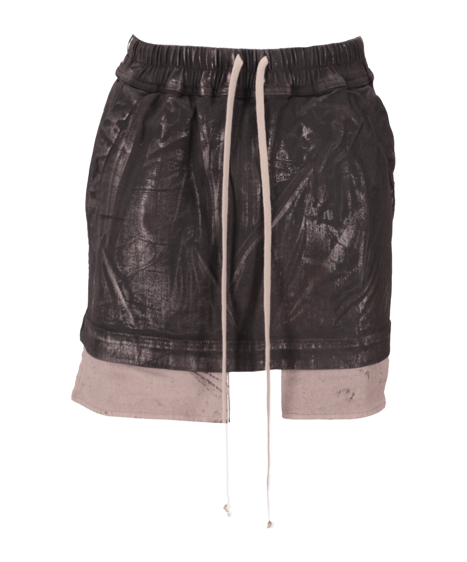 Rick Owens Drkshdw Fog Drawstring Mini Skirt In Black