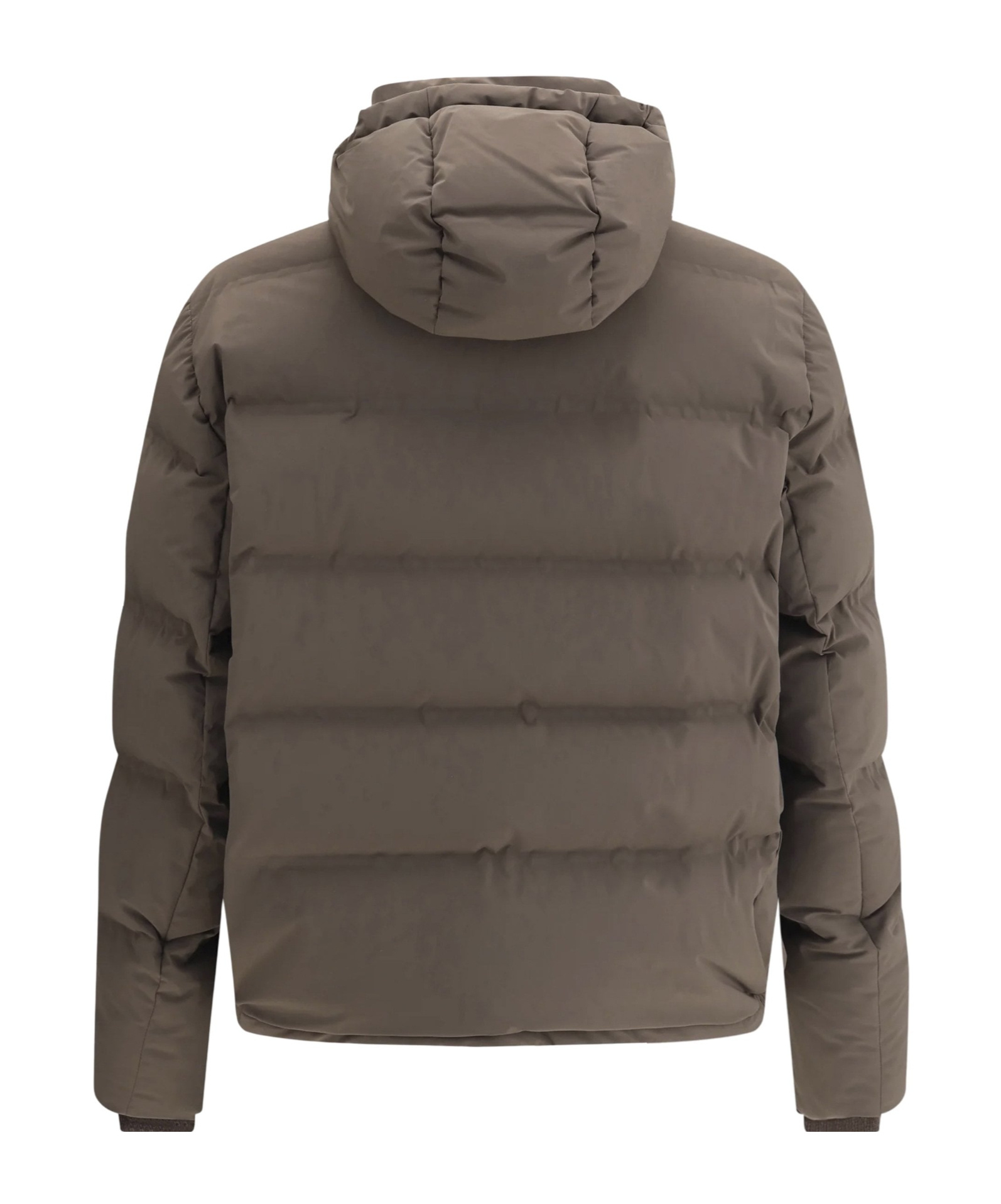 Brunello Cucinelli Long Sleeve Cotton Coat In Brown