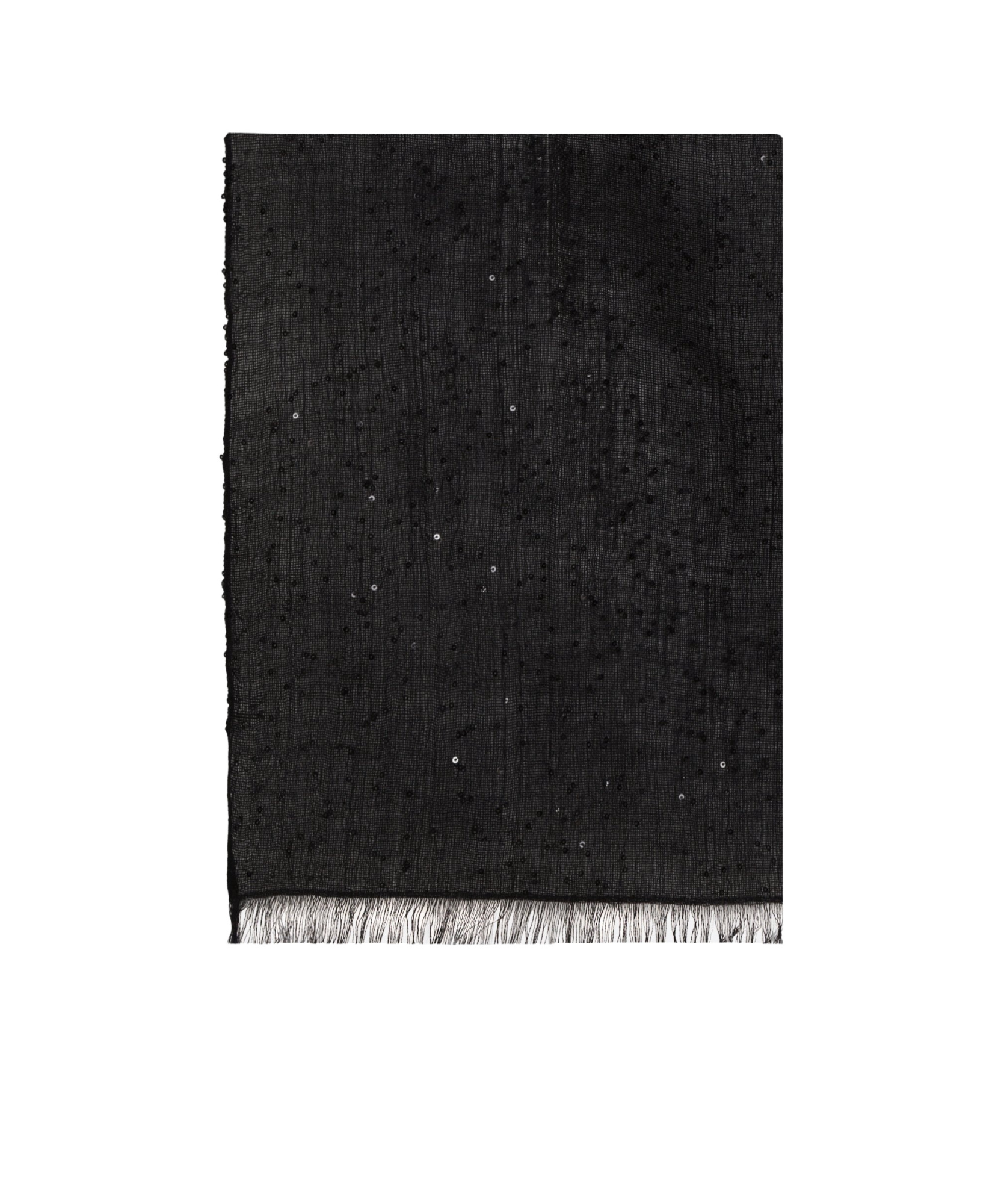 Brunello Cucinelli Sequined Scarf In Black