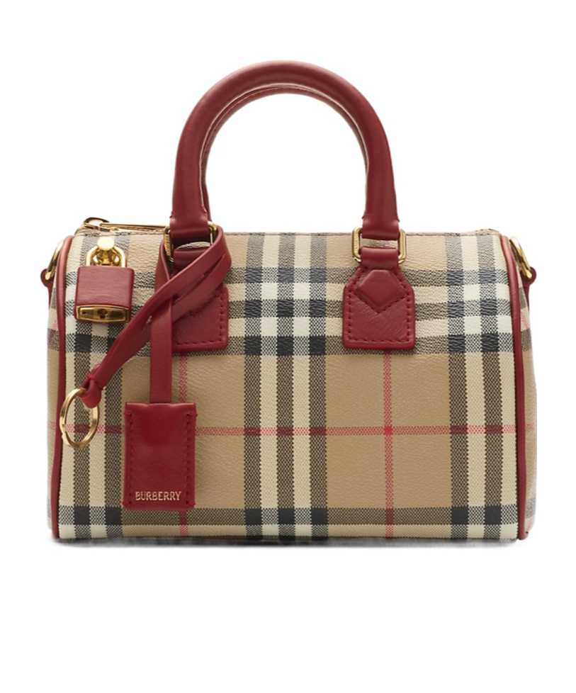 Burberry Mini Check Bowling Bag