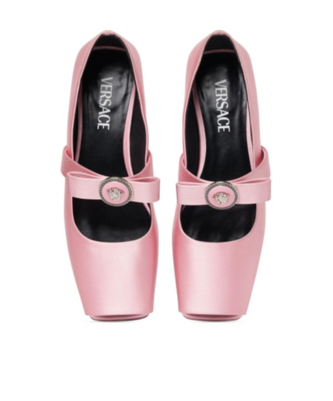 Versace Gianni Ribbon Ballerina Shoes