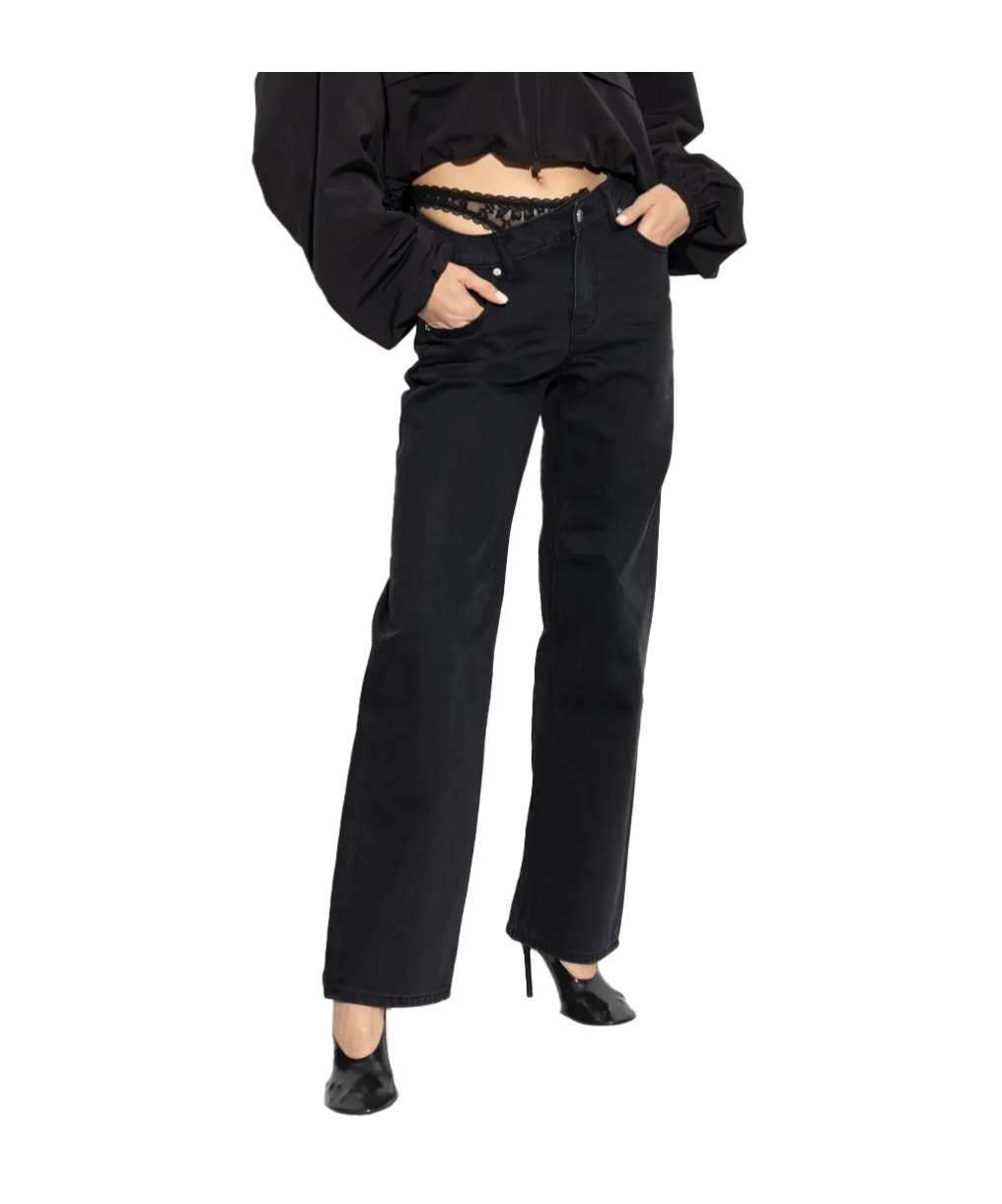 Alexander Wang Waistband Trousers In Black