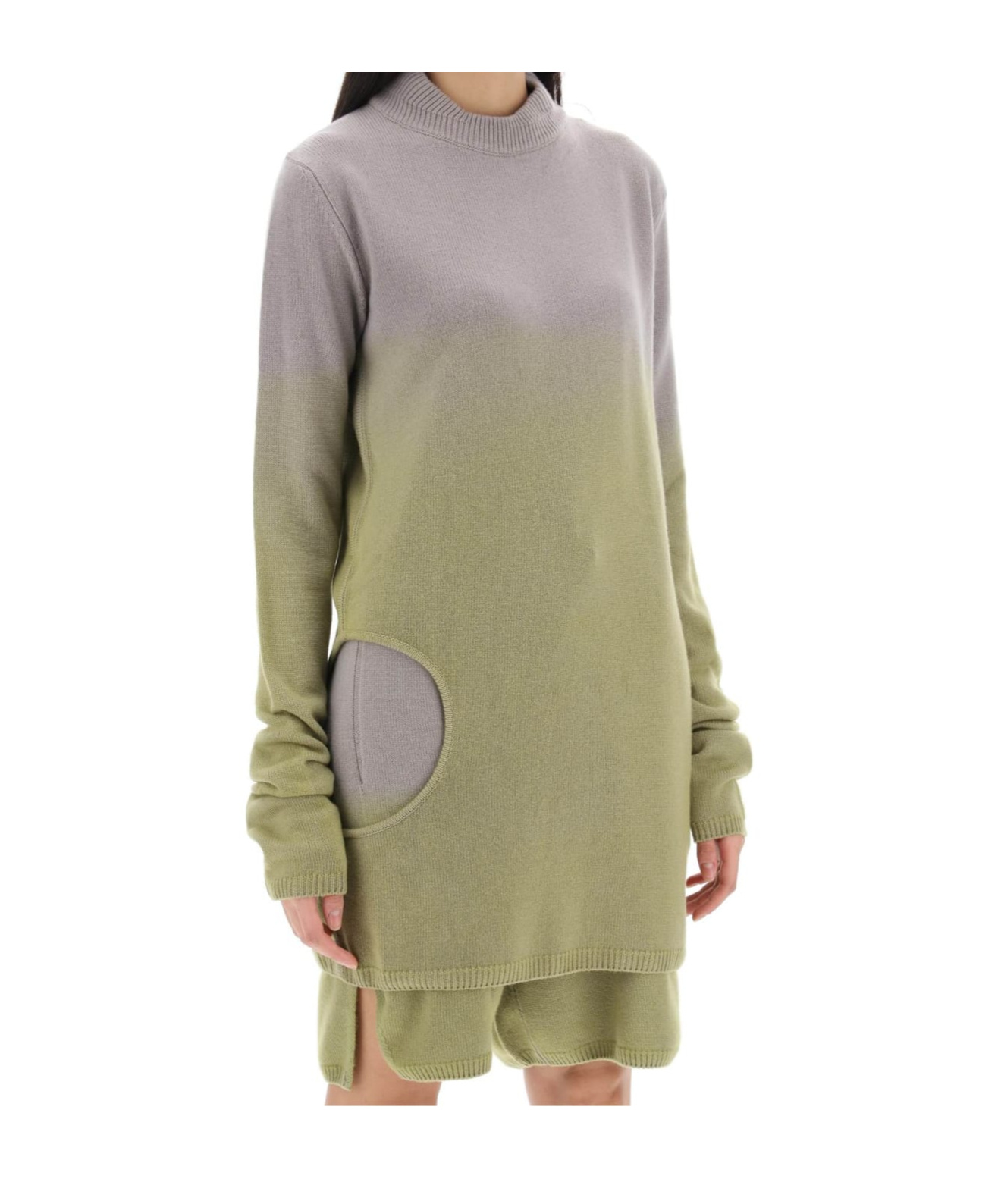 Rick Owens Long-sleeved Sweater In Nude