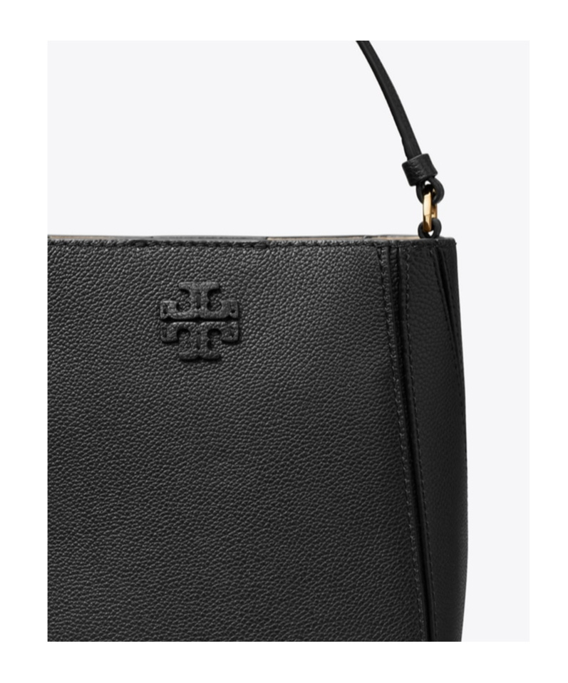 TORY BURCH MCGRAW LEATHER BUCKET BAG