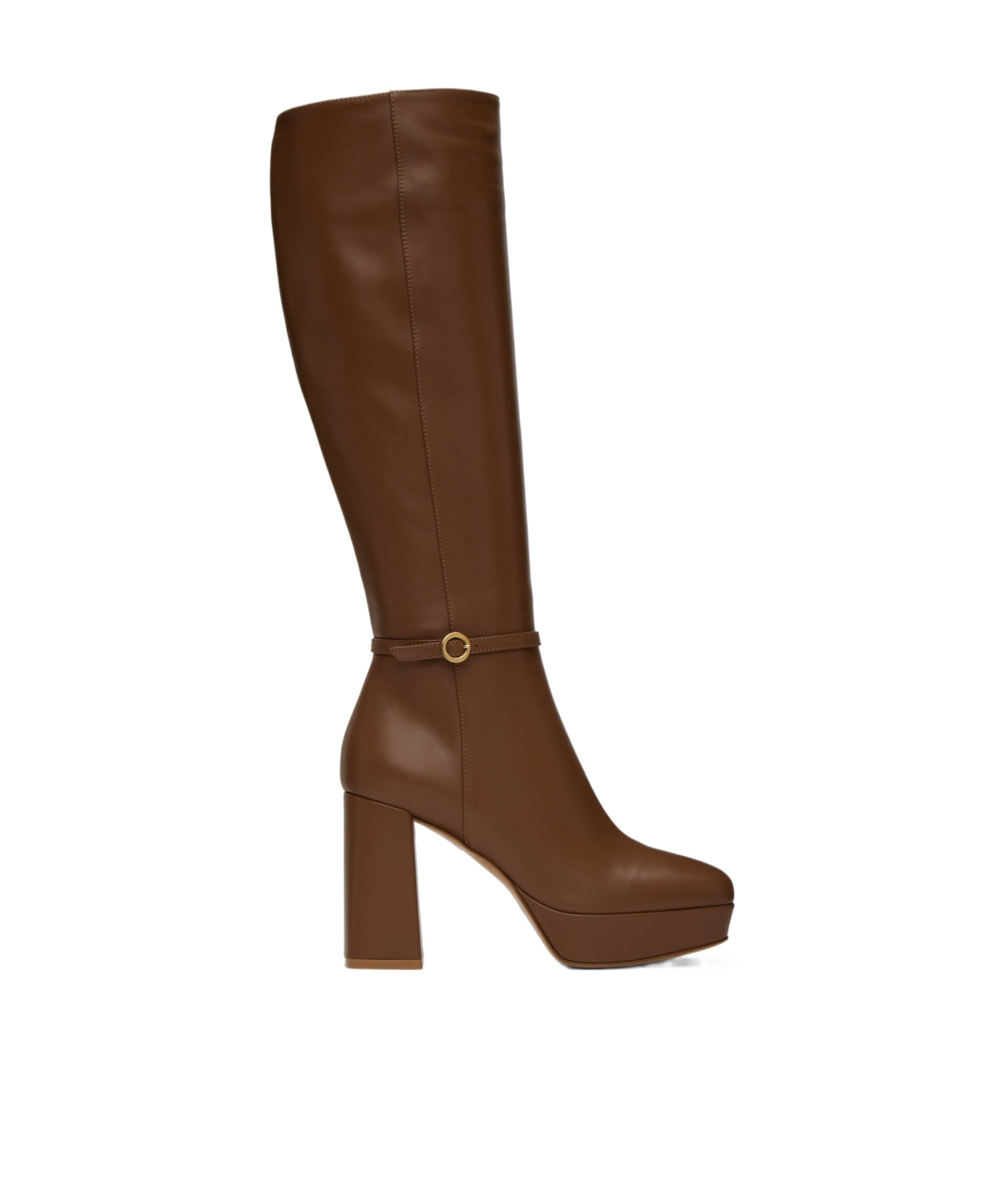 Shop Gianvito Rossi Thick Sole And Thick Heel Boots In Brown