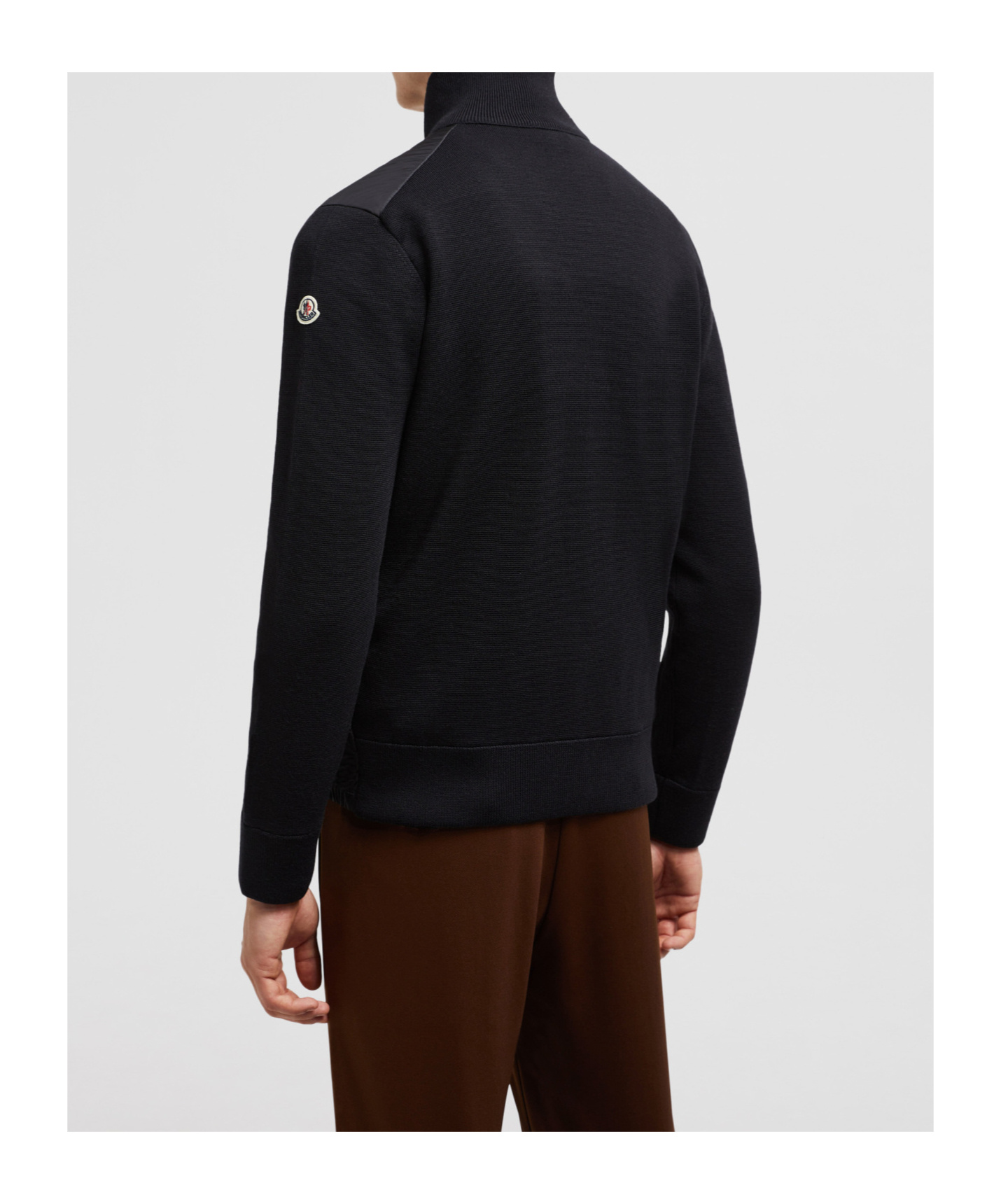 Moncler Padded Zip-up Cardigan Clothing In Black
