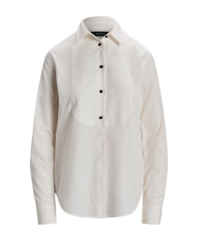 Ralph Lauren Bib-panel Shirt In Gray