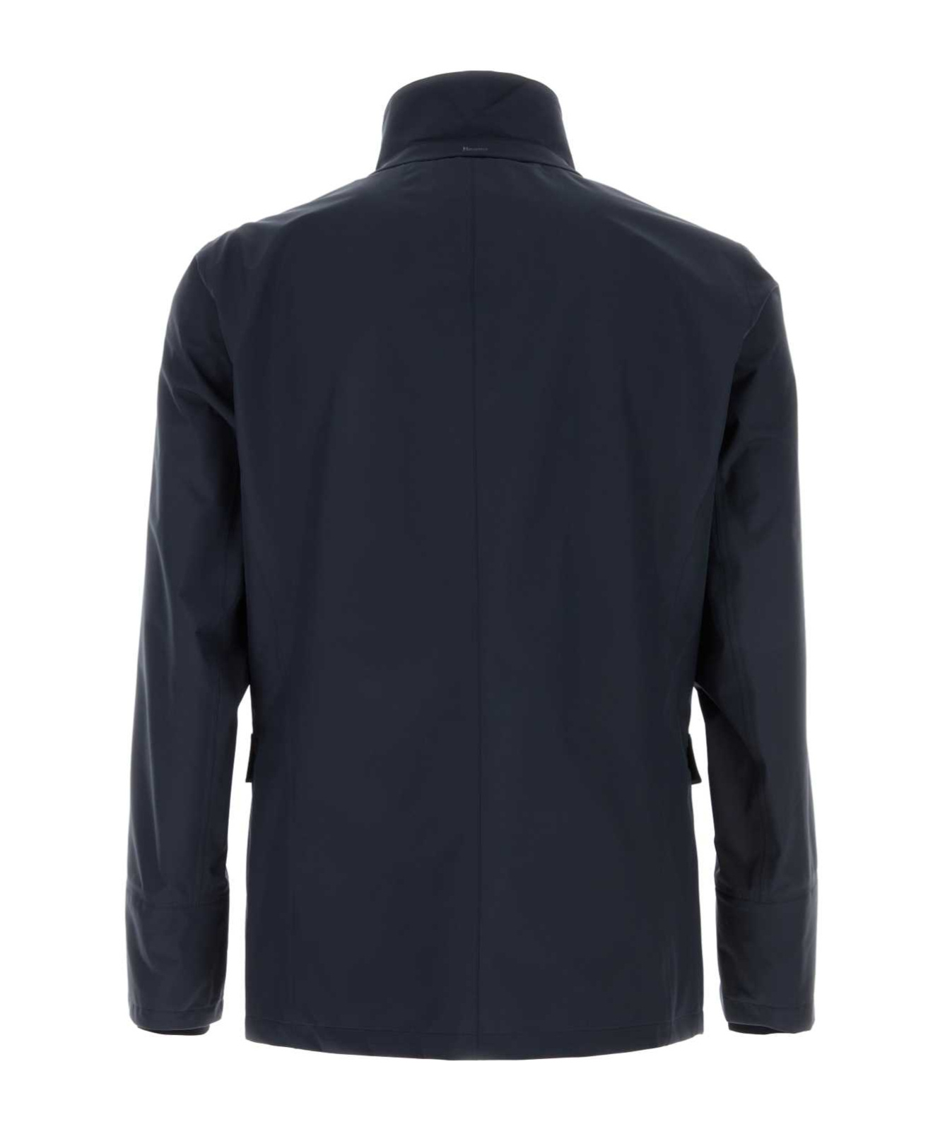 Herno Polyester Jacket With Chest And Flap Pockets In Black