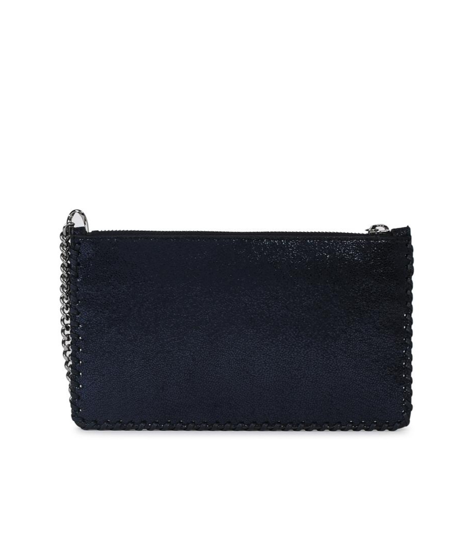 Stella Mccartney Cable-link Chain Wallet In Black