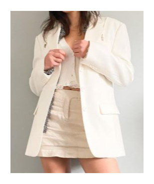 We11 Done Long-sleeved Suit Coat In White