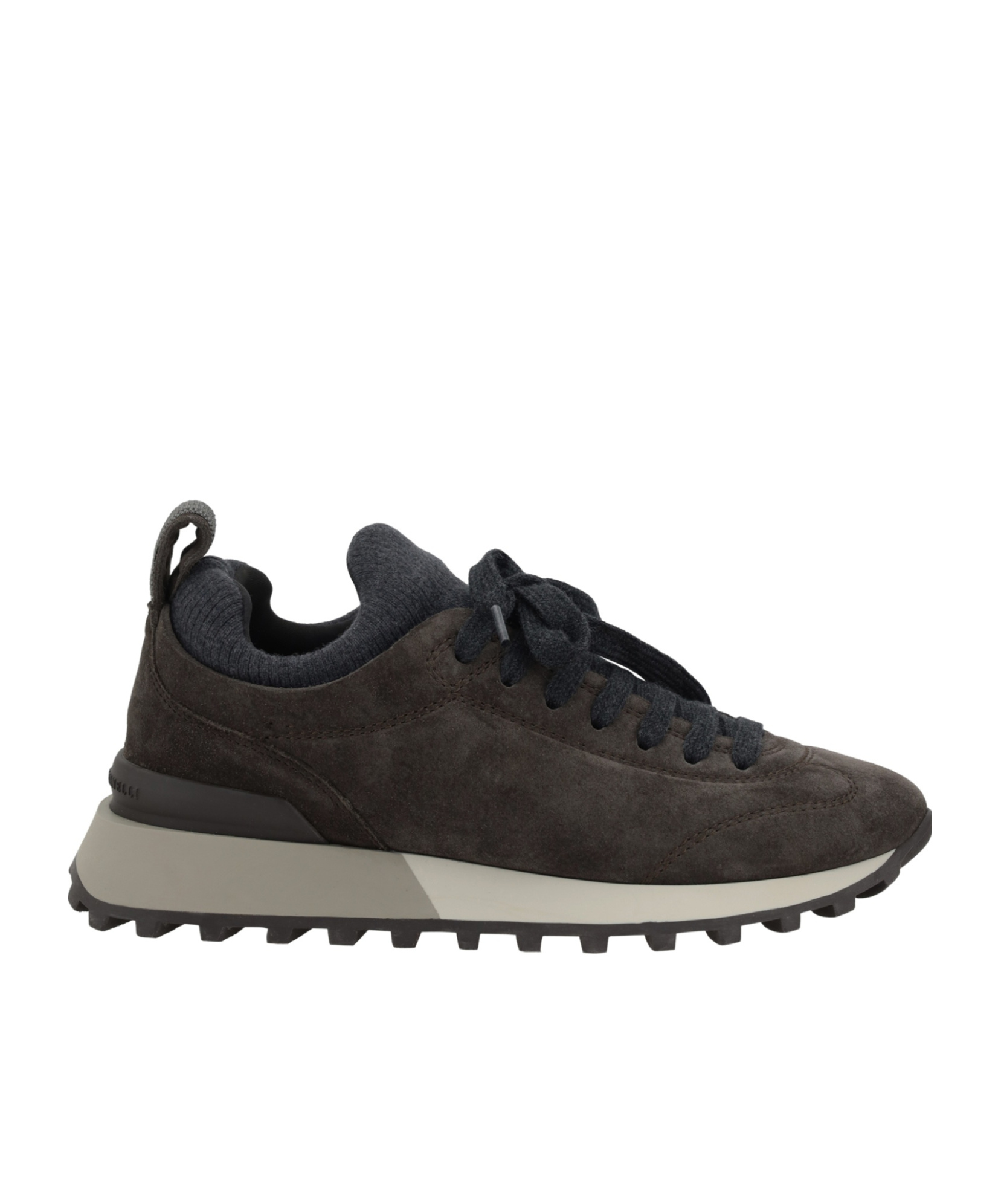 Brunello Cucinelli Women Suede Sneakers In Brown