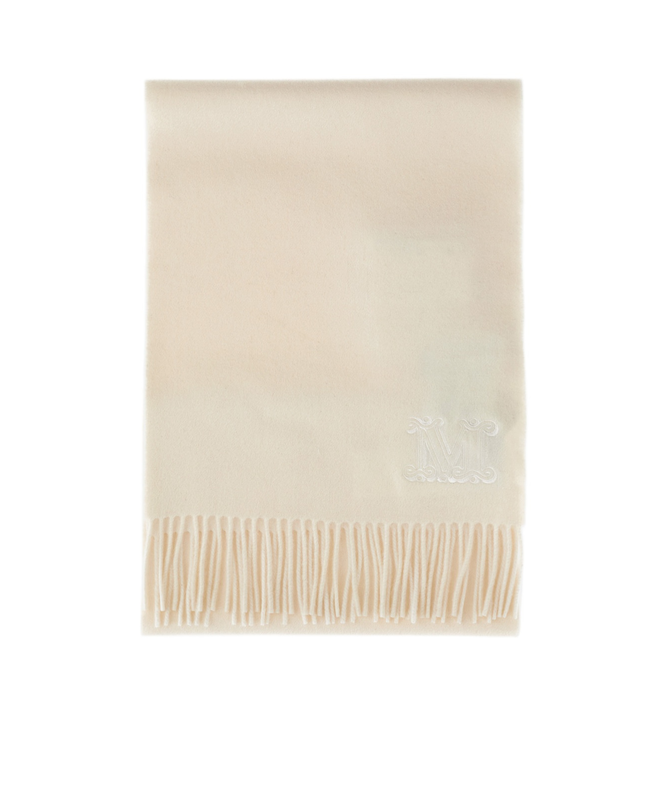 Max Mara Fringed Scarf In Neutral