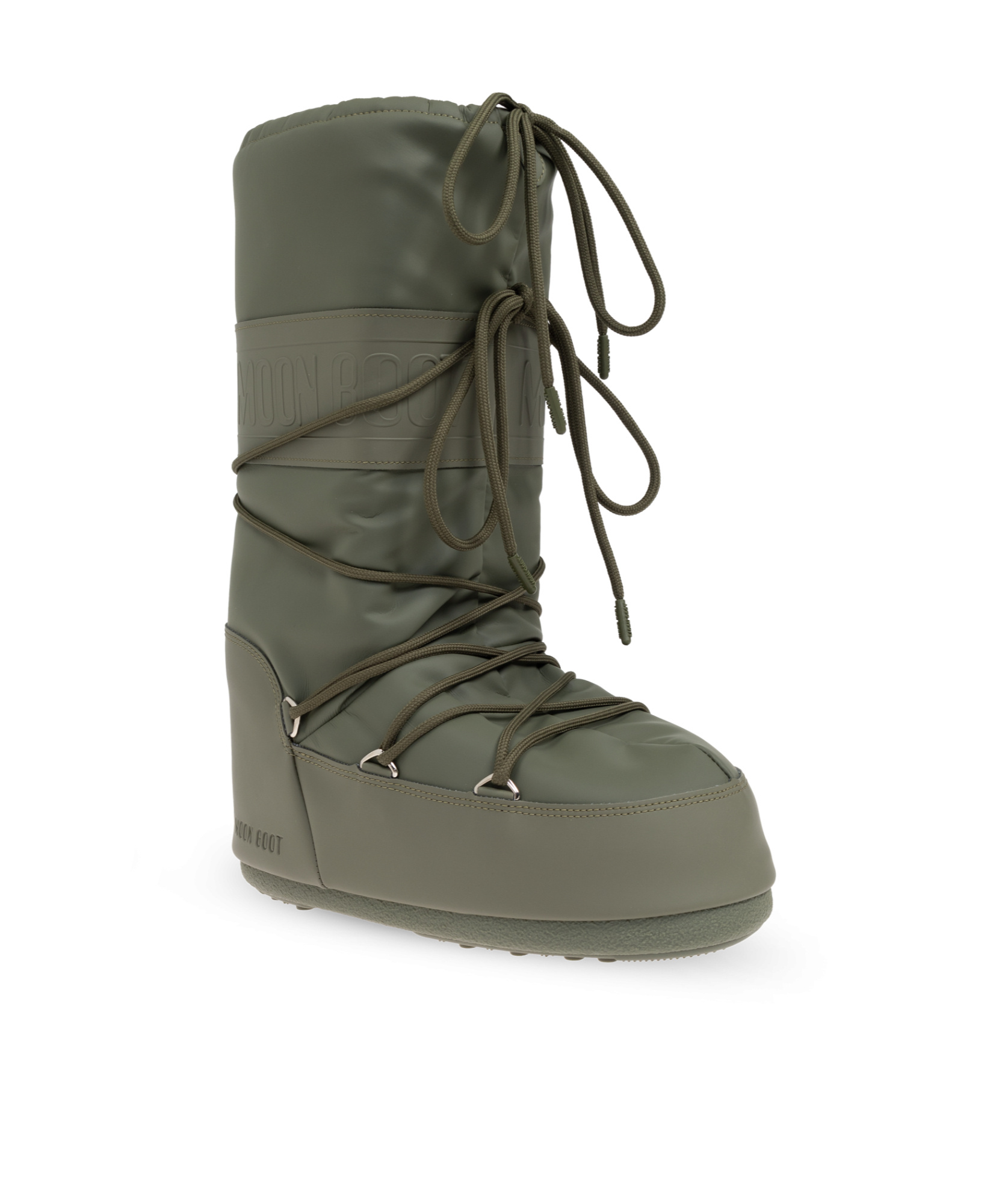 Moon Boot Lacing Snow Boots In Green
