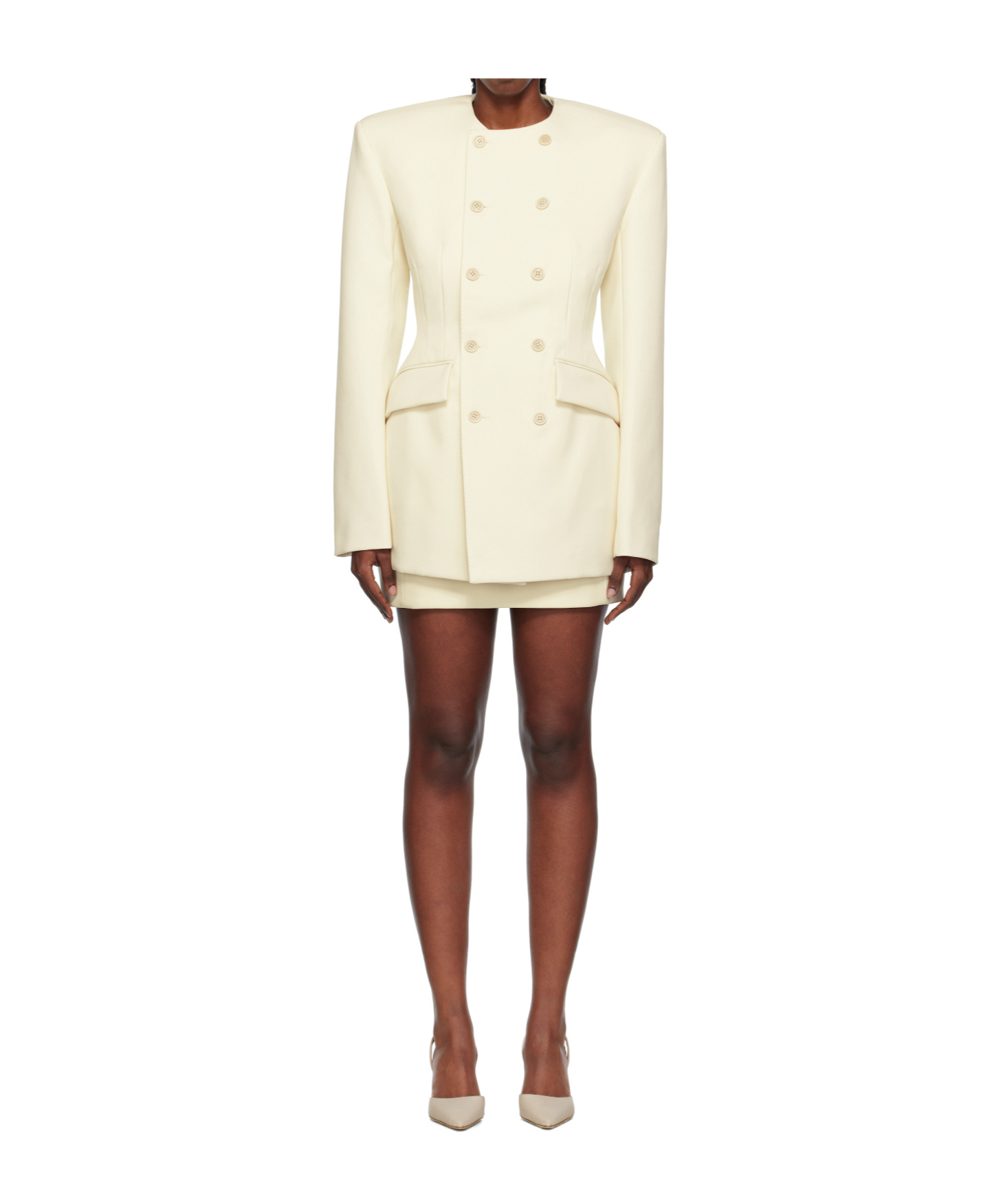 Wardrobe.nyc Double-breasted Blazer In White